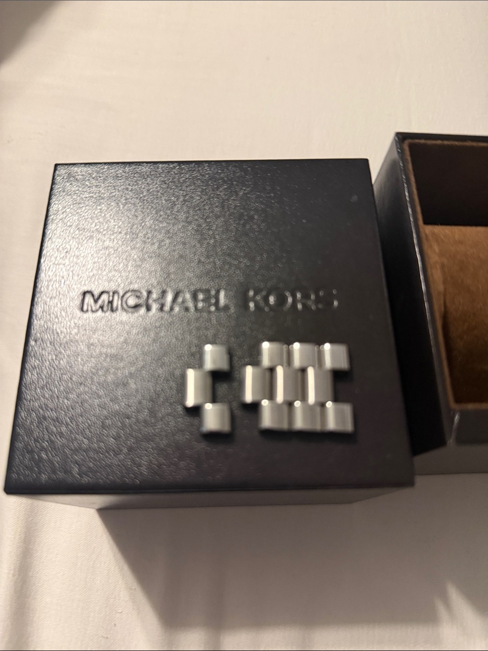 Michael Kors Silver and White Crystal-Trim Chronograph Watch - Picture 9 of 9
